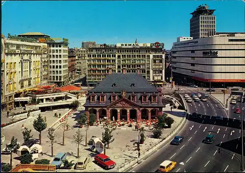 Frankfurt am Main Hauptwache aus der Vogelschau-Perspektive 1975