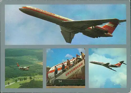 Ansichtskarte  Flugzeug Airplane Avion Interflug DDR $ Bild 1988