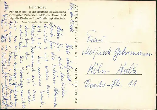 Heinrichau (Niederschlesien) Henryków Zisterzienser-Kloster Kirche 1950