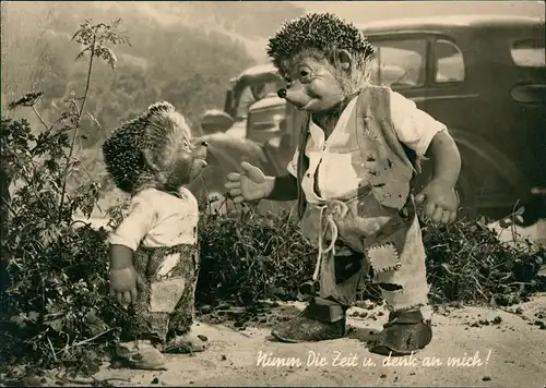 Mecki (Diehl-Film) Gr. & Kleiner Mecki vor Auto (Nimm Dir Zeit.....) 1960