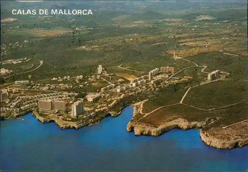 Postales Mallorca Luftbild Luftaufnahme von CALAS DE MALLORCA 1980