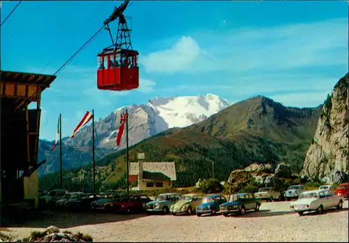 Trentino-Südtirol Dolomiti Passo Falzarego Funivia del Lagazuoi Talstation 1970