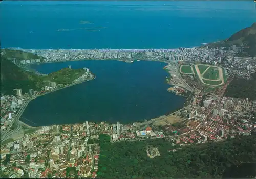Rio de Janeiro Rio Luftbild Vista aérea com Lagoa Rodrigo de Freitas 1970