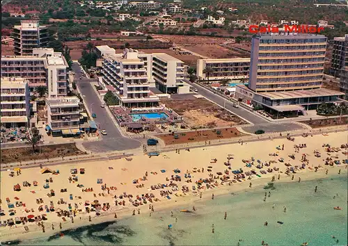 Postales Cala Millor Luftbild Luftaufnahme Strand Hotels 1986