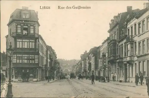 CPA Lille Rue des Guillemins 1915  gel. Feldpoststempel Batl. Münster