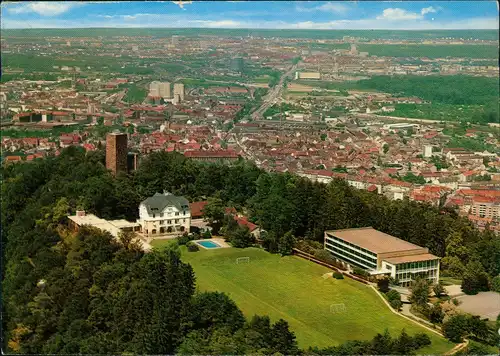 Karlsruhe Luftaufnahme Sportschule Schöneck des Badischen Fußballverbandes 1970