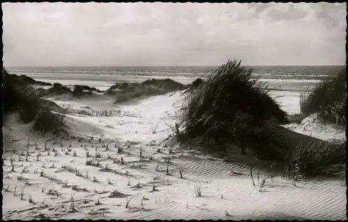 Ansichtskarte Juist NORDSEEBAD Dünen und Meer 1960