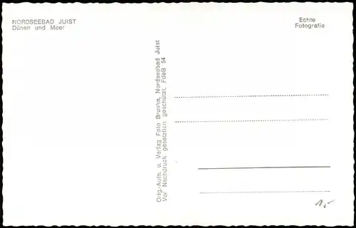 Ansichtskarte Juist NORDSEEBAD Dünen und Meer 1960