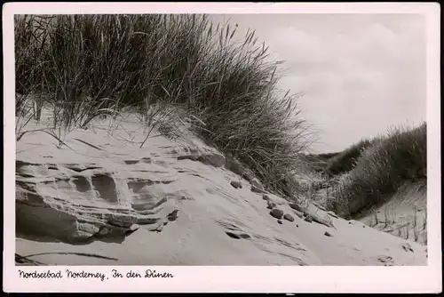 Ansichtskarte Norderney Nordseebad Nordsee Strand In den Dünen 1956