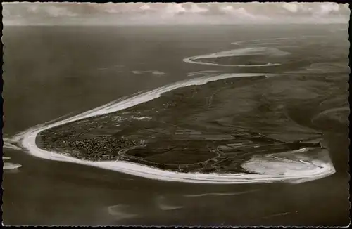Ansichtskarte Langeoog Luftbild Luftaufnahme aus 1000 m Flughöhe 1960