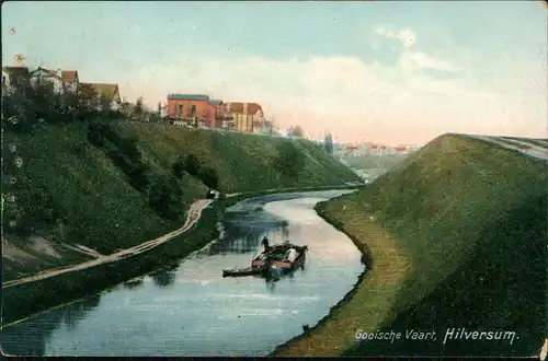 Postkaart Hilversum Gooische Vaart 1911