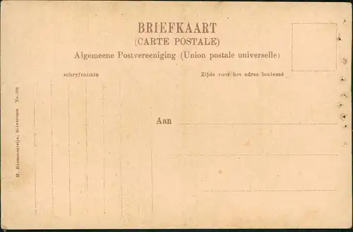 Postkaart Hilversum Gooische Vaart 1911