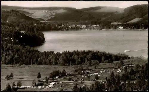 Ansichtskarte Titisee Titisee mit Stadt und Zeltplatz 1960
