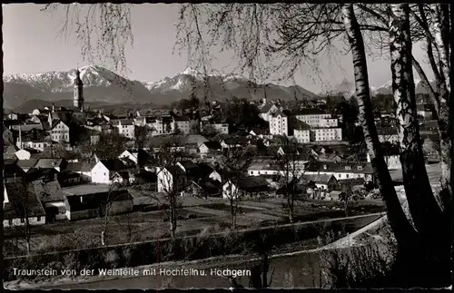 Ansichtskarte Traunstein von der Weinleite mit Hochfelln u. Hochgern 1963