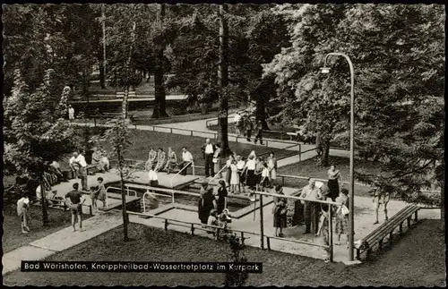 Ansichtskarte Bad Wörishofen Kneippheilbad-Wassertretplatz im Kurpark 1961