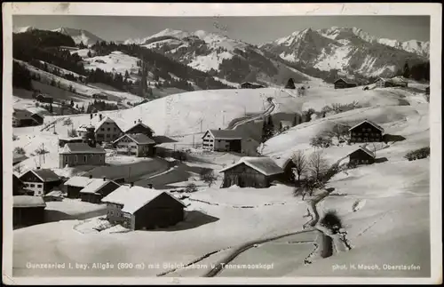 Ansichtskarte Gunzesried-Blaichach Stadt im Winter 1935
