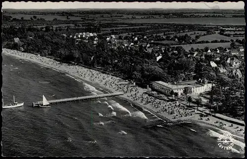 Timmendorfer Strand Luftbild Strand Ansicht v. Flugzeug aus 1960