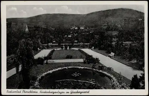Ansichtskarte Bad Schlema Hindenburganlagen im Gleesbergviertel 1932