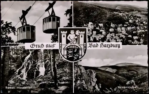 Bad Harzburg Schwebebahn Radau Wasserfall Bergbahn-Gaststätte 1961
