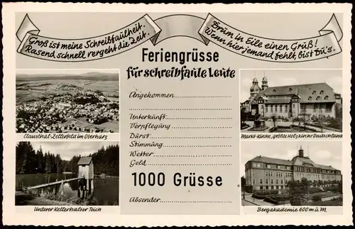 Clausthal-Zellerfeld Bergakademie, Markt, See MB - Fotokarte 1952