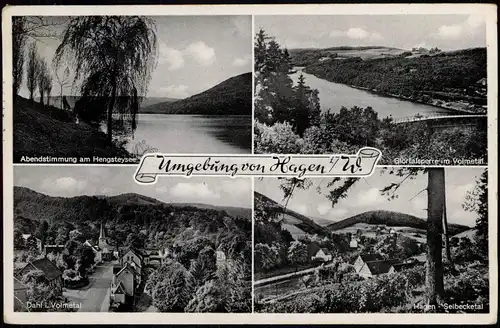 Ansichtskarte Hagen (Westfalen) Umgebung - Dahl Volmetal, Hengsteysee 1959