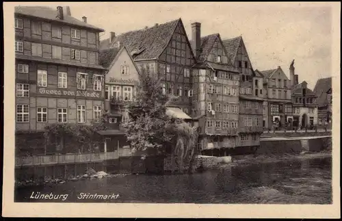 Ansichtskarte Lüneburg Stintmarkt - Weinhandlung 1940