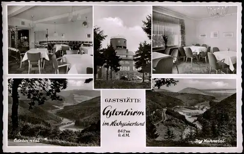 Ansichtskarte Winterberg MB: Astenturm-Gaststätte 1956