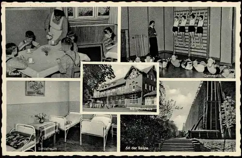 Ansichtskarte Bad Sassendorf Kinder-Heilanstalt MB Gymanstikraum Eßsaal 1962