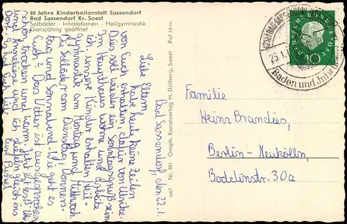 Bad Sassendorf Kinder-Heilanstalt MB Innen- und Außenansichten 1960