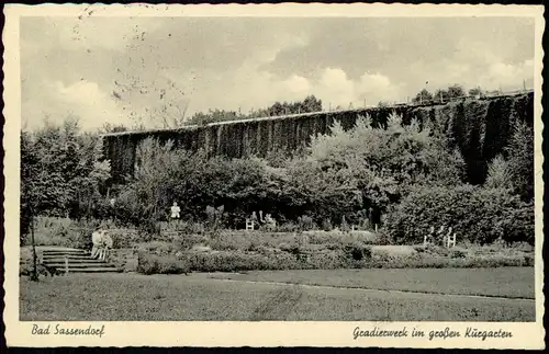 Ansichtskarte Bad Sassendorf Gradierwerk im großen Kurgarten 1960