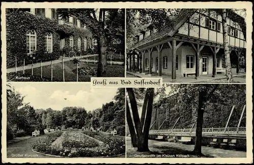 Bad Sassendorf 4 Bild: Brunnenhaus Kurhaus Gradierwerk im Kleinen Kurpark 1960