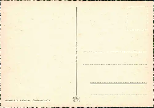 St. Pauli-Hamburg Panorama Hafen mit Überseebrücke, Schiffe, U-Bahn-Strecke 1970