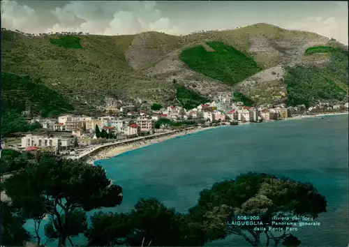Laigueglia Panorama generale dalla Fonte Faro Panorama-Ansicht 1958/0000