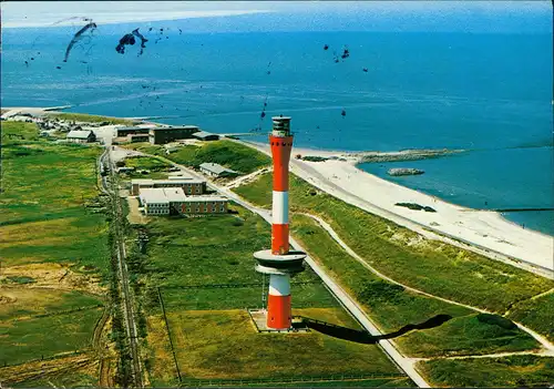 Ansichtskarte Wangerooge Luftbild mit Leuchtturm (Lighthouse) Nordsee 1987
