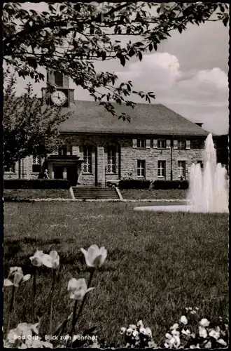 Ansichtskarte Bad Orb Bahnhof, Springbrunnen 1962