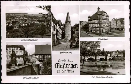 Ansichtskarte Melsungen Stadtteilansichten 1960 Eingangsstempel Bf. Bacharach