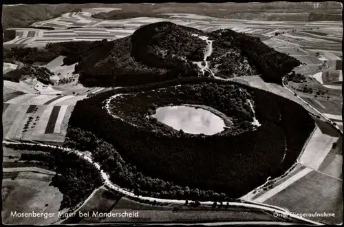 Ansichtskarte Manderscheid Luftaufnahme Luftbild Mosenberger Maer 1958