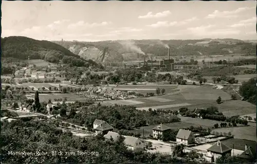 Ansichtskarte Hattingen Panorama Blick zum Isenberg 1957