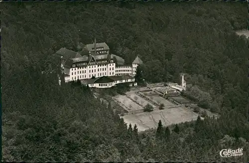 Lüdenscheid Heilstätte Hellersen vom Flugzeug aus, Luftaufnahme 1955