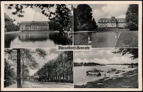 Benrath-Düsseldorf 4 Bild: Schloß, Rheinpartie, Schloßallee 1963