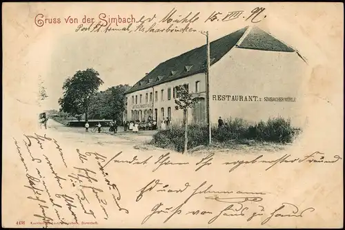 CPA Alstingen Lothringen Alsting Gruss von der Simbach Mühle 1897