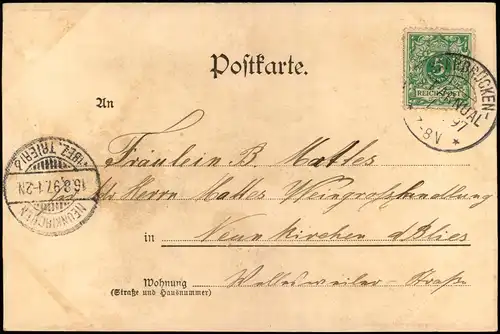 CPA Alstingen Lothringen Alsting Gruss von der Simbach Mühle 1897