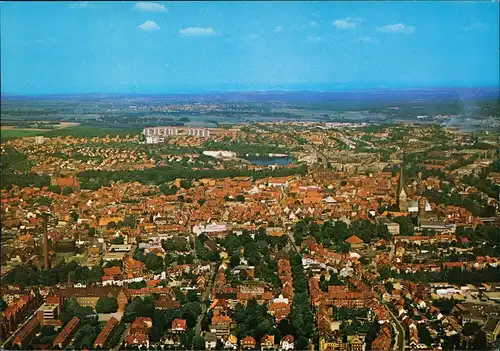 Lüneburg Luftbild Luftaufnahme Gesamtansicht vom Flugzeug aus 1976