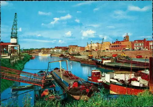 Postkaart Venlo Hafen Schiffe (Harbor) 1960