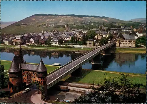 Ansichtskarte Traben-Trarbach Panorama-Ansicht, Mosel Brücke 1960