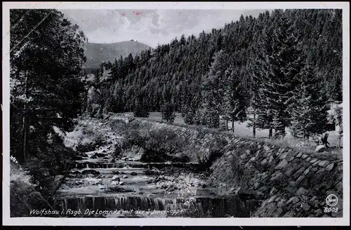 Postcard Wolfshau Lomnitz mit Schneekoppe 1932