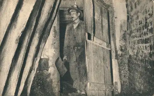 Ansichtskarte  Bergbau Tagebau (AU PAYS NOIR) Minen-Arbeiter 1910