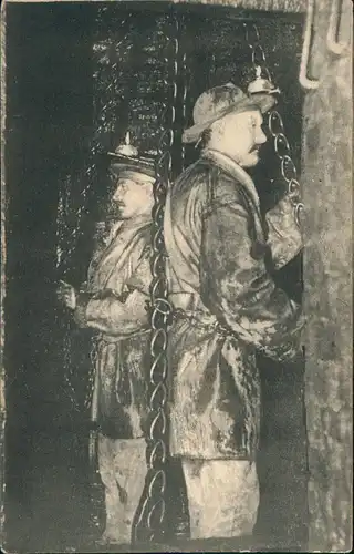 Ansichtskarte  Minen Bergbau Tagebau (AU PAYS NOIR) Bergbauarbeiter 1910