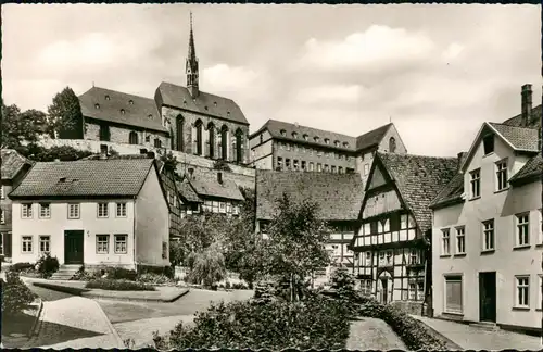 Ansichtskarte Warburg Stadtteilansicht Ortsansicht Blick zur Kirche 1967