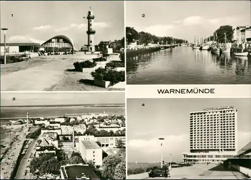 Warnemünde-Rostock Strandpromenade, Leuchtturm  Konsum-Gaststätte Teepott 1977